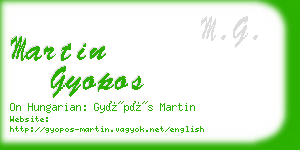 martin gyopos business card